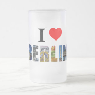 Taza De Cristal Esmerilado Amo Berlín Alemania Ciudad de Viajes Foto