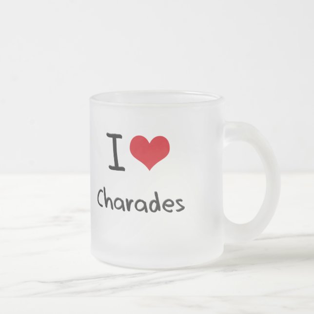 Taza De Cristal Esmerilado Amo charadas (Derecha)