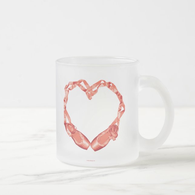 Taza De Cristal Esmerilado Amo el ballet (Derecha)