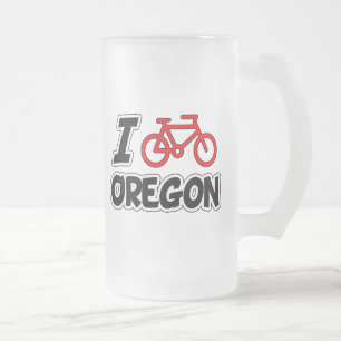 Taza De Cristal Esmerilado Amo el completar un ciclo de Oregon