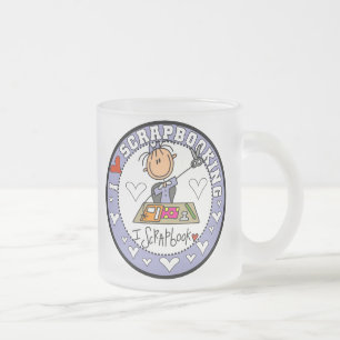Taza De Cristal Esmerilado Amo el Scrapbooking