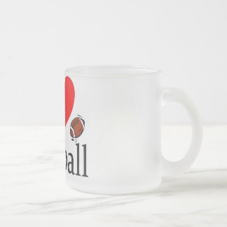 Taza De Cristal Esmerilado Amo el vidrio de consumición del fútbol