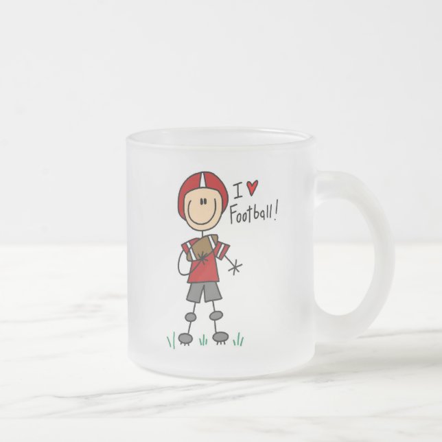 Taza De Cristal Esmerilado Amo fútbol (Derecha)