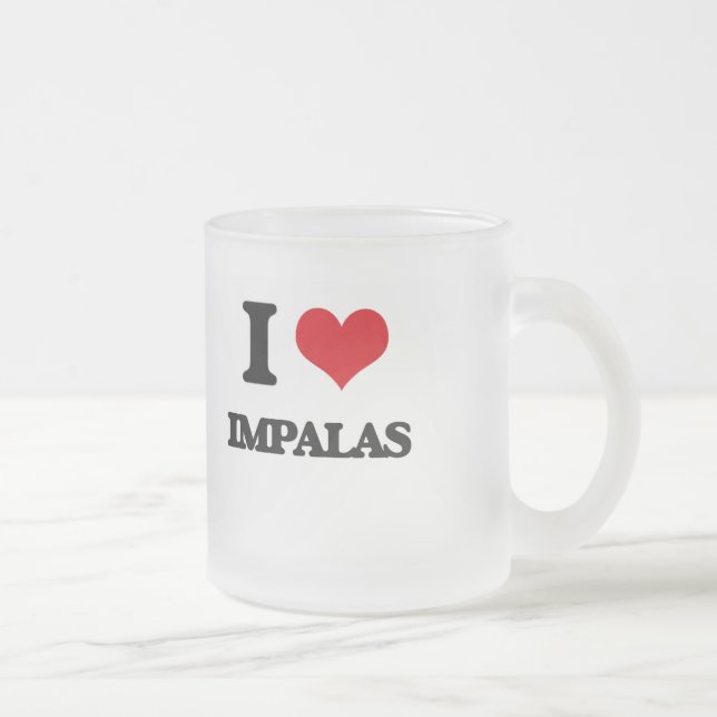 Taza De Cristal Esmerilado Amo impalas (Derecha)