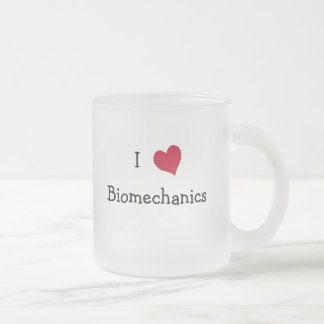 Taza De Cristal Esmerilado Amo la Biomecánica