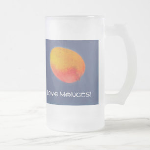 Taza De Cristal Esmerilado Amo los mangos