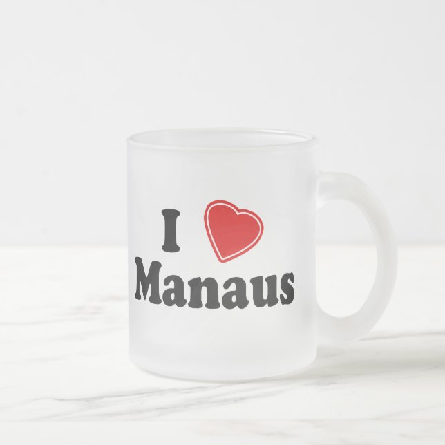 Taza De Cristal Esmerilado Amo Manaus (Derecha)