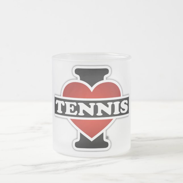 Taza De Cristal Esmerilado Amo tenis (Centro)