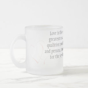 Taza De Cristal Esmerilado Amor