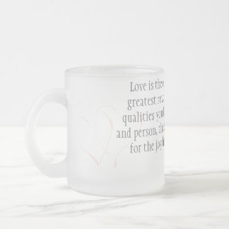 Taza De Cristal Esmerilado Amor
