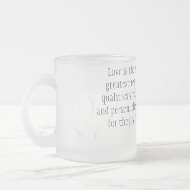 Taza De Cristal Esmerilado Amor (Izquierda)