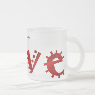 Taza De Cristal Esmerilado Amor