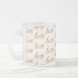 Taza De Cristal Esmerilado Amor