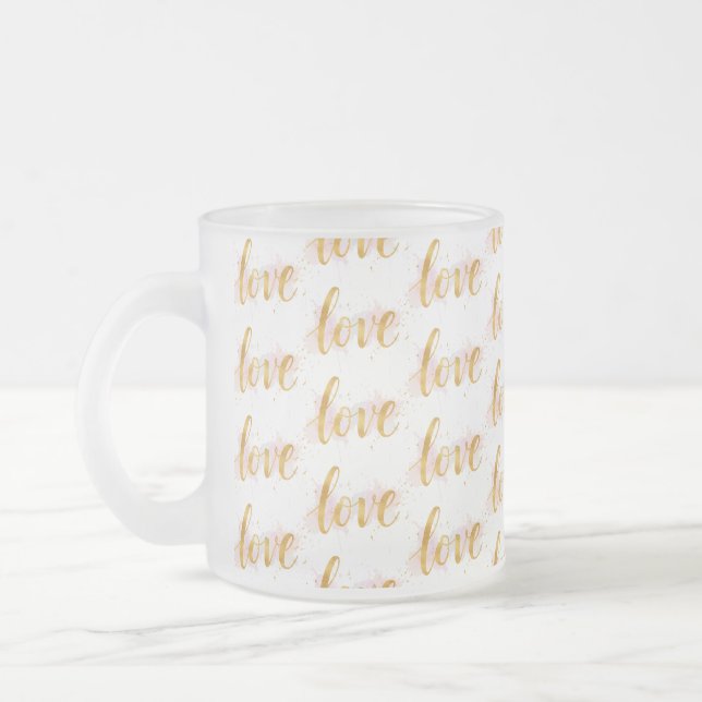Taza De Cristal Esmerilado Amor (Izquierda)