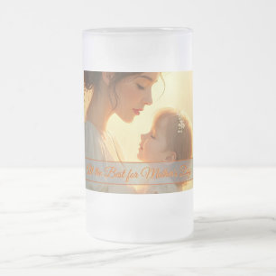 Taza De Cristal Esmerilado Amor de madre soltera en flor de luz