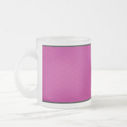 Taza De Cristal Esmerilado Amor de Mariposa | Borde de Encaje Magenta