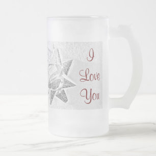 Taza De Cristal Esmerilado Amor del navidad de la madre