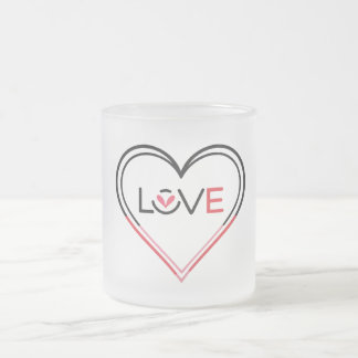 Taza De Cristal Esmerilado Amor en cada hilo