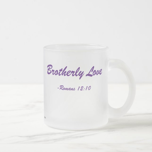 Taza De Cristal Esmerilado Amor hermano (Derecha)