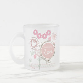 Taza De Cristal Esmerilado Amor incondicional