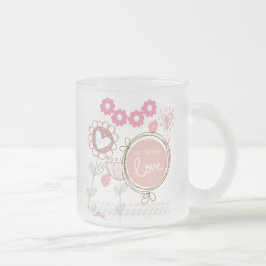 Taza De Cristal Esmerilado Amor incondicional