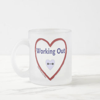 Taza De Cristal Esmerilado Amor Trabajando