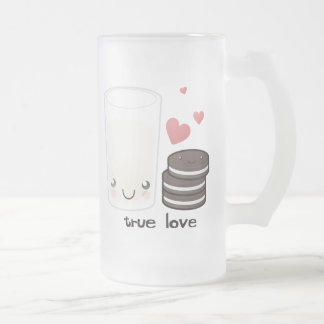 Taza De Cristal Esmerilado Amor verdadero