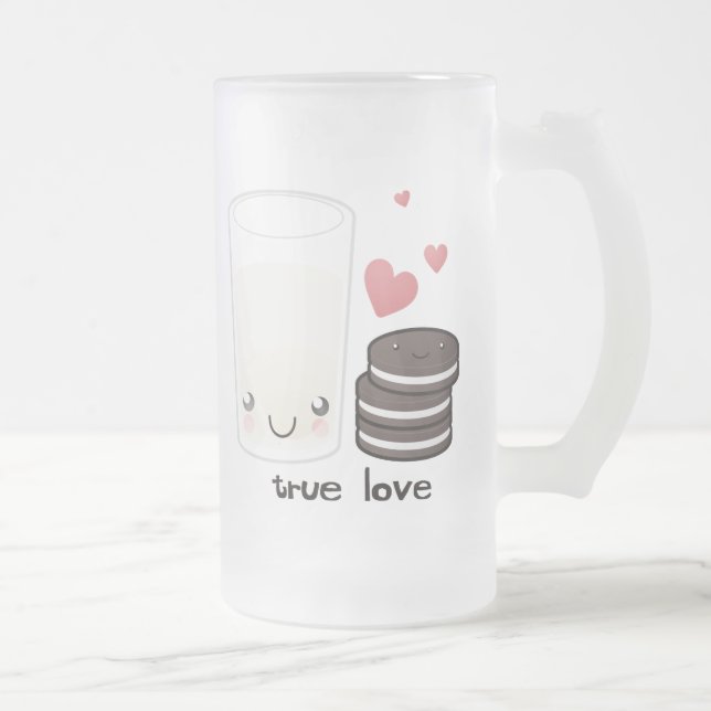 Taza De Cristal Esmerilado Amor verdadero (Derecha)