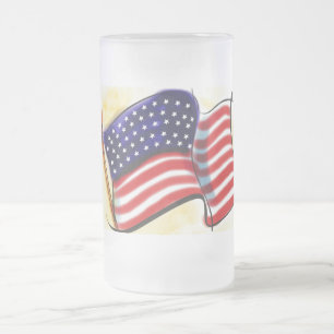 Taza De Cristal Esmerilado Anciana Gloria Escarcha Glass Mug