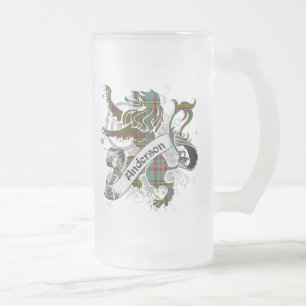 Taza De Cristal Esmerilado Anderson Tartan Lion