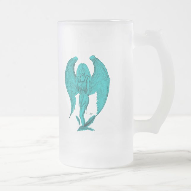 Taza De Cristal Esmerilado Ángel (Derecha)
