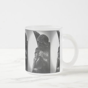 Taza De Cristal Esmerilado Ángel caído en la oración