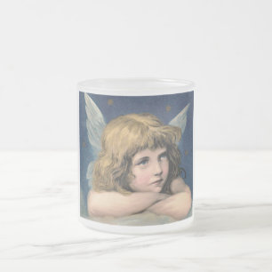 Taza De Cristal Esmerilado Ángel con alas