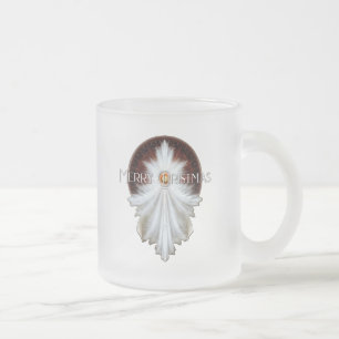 Taza De Cristal Esmerilado Angel Wings Snowflake Feliz Navidad TW ISO