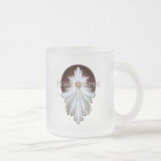 Taza De Cristal Esmerilado Angel Wings Snowflake Feliz Navidad TW ISO