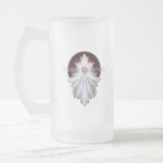 Taza De Cristal Esmerilado Angel Wings Snowflake Feliz Navidad TW ISO