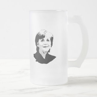 Taza De Cristal Esmerilado Angela Merkel