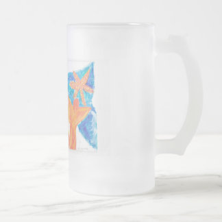 Taza De Cristal Esmerilado Ángeles de las olas de playa