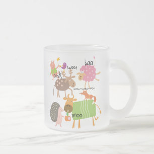 Taza De Cristal Esmerilado Animales tontos