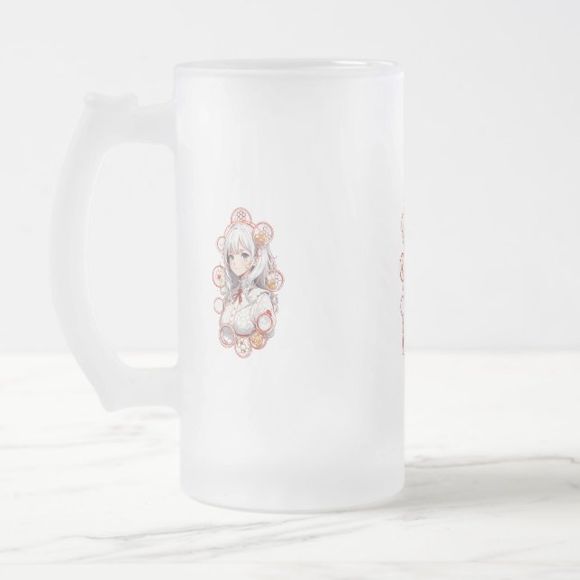 Taza De Cristal Esmerilado Anime (Izquierda)