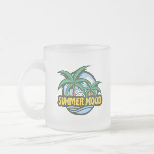 Taza De Cristal Esmerilado Ánimo de verano