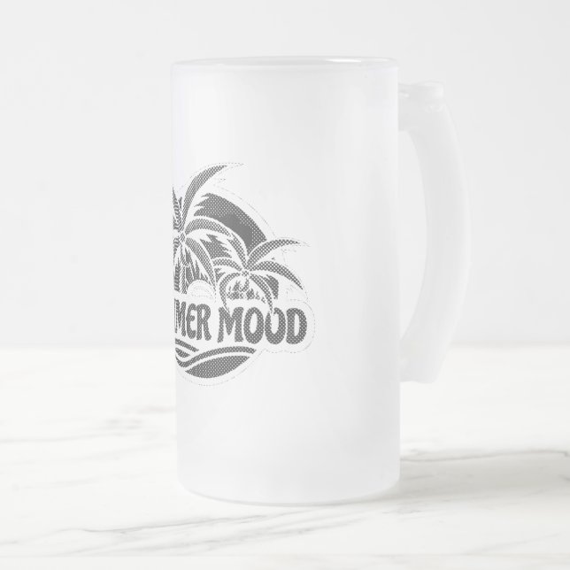 Taza De Cristal Esmerilado Ánimo de verano (Anverso derecho)