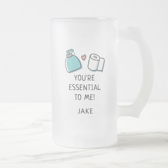 Taza De Cristal Esmerilado Aniversario del año de la pandemia personalizado (Derecha)