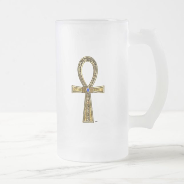 Taza De Cristal Esmerilado Ankh (Derecha)