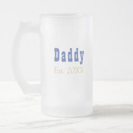 Taza De Cristal Esmerilado Año Personalizado establecido por Papi