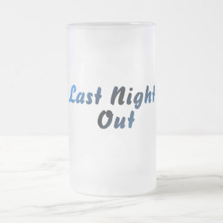Taza De Cristal Esmerilado Anoche fuera (azul)