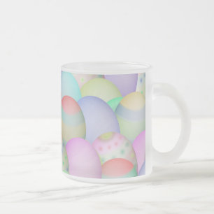 Taza De Cristal Esmerilado Antecedentes de Huevos de Pascua Coloridos