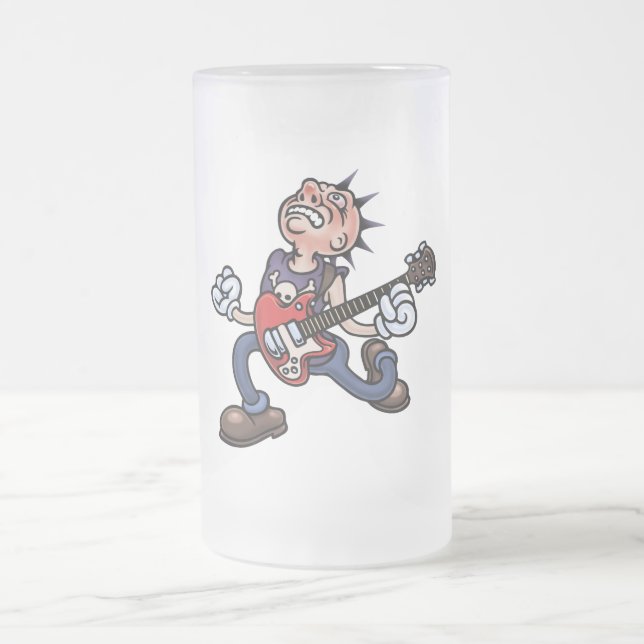 Taza De Cristal Esmerilado Anti-Máquina (Centro)