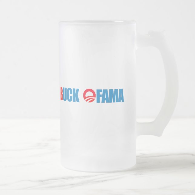 Taza De Cristal Esmerilado Anti-Obama - dólar Ofama (Derecha)