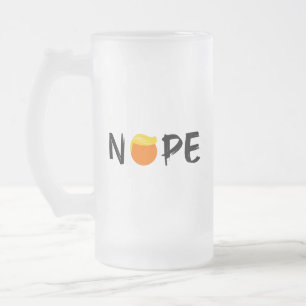 Taza De Cristal Esmerilado Anti-Trump - Edición Nope II